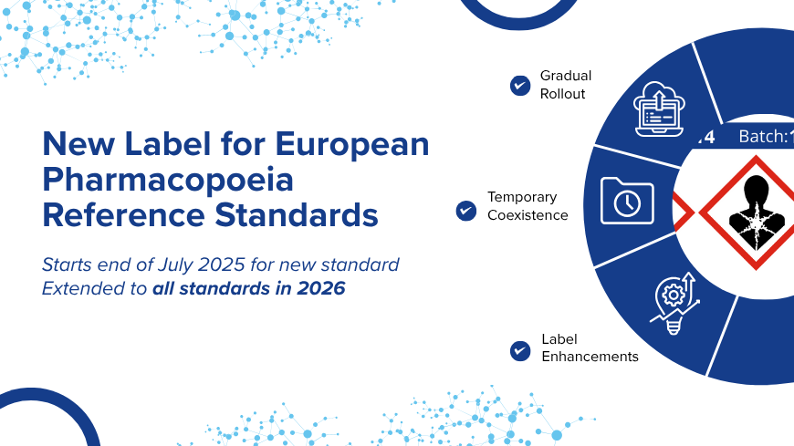 Gradual rollout of a new primary label for European Pharmacopoeia reference standards