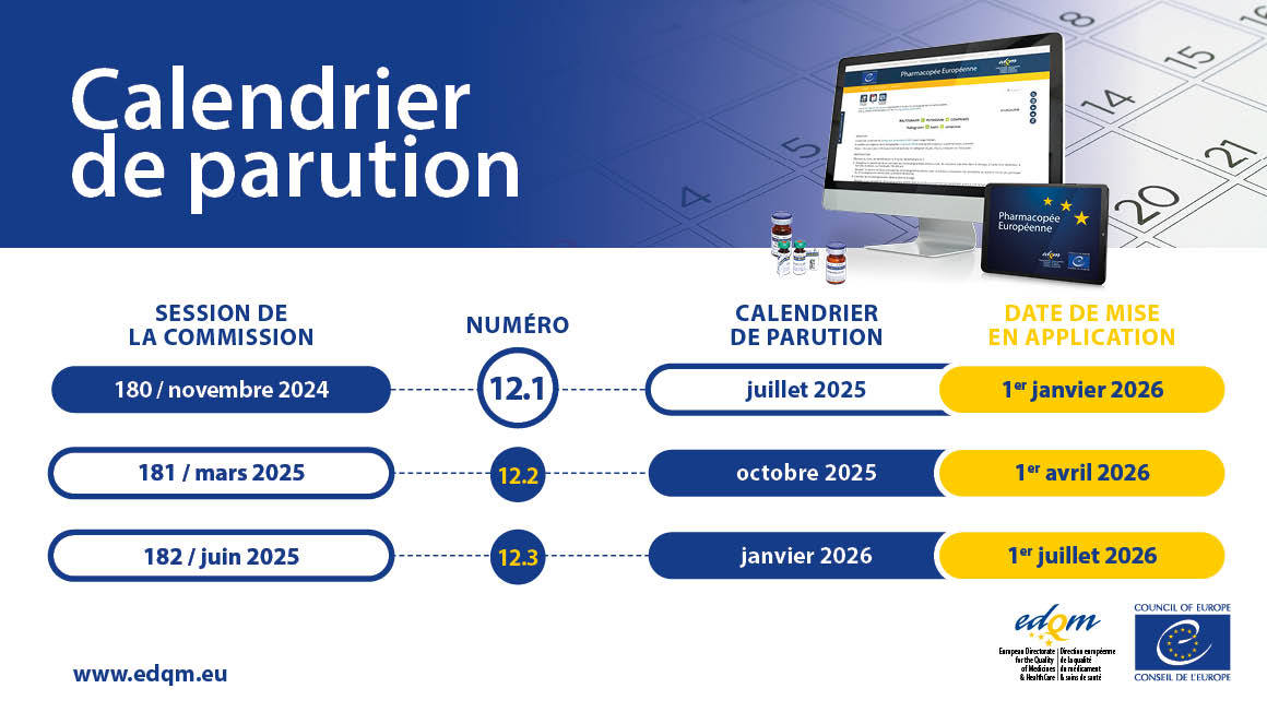 Calendrier de parution